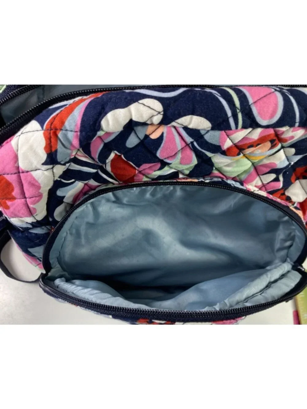 Vera Bradley Essential Compact Backpack Mod Paisley Pink Blue Travel Casual Bag